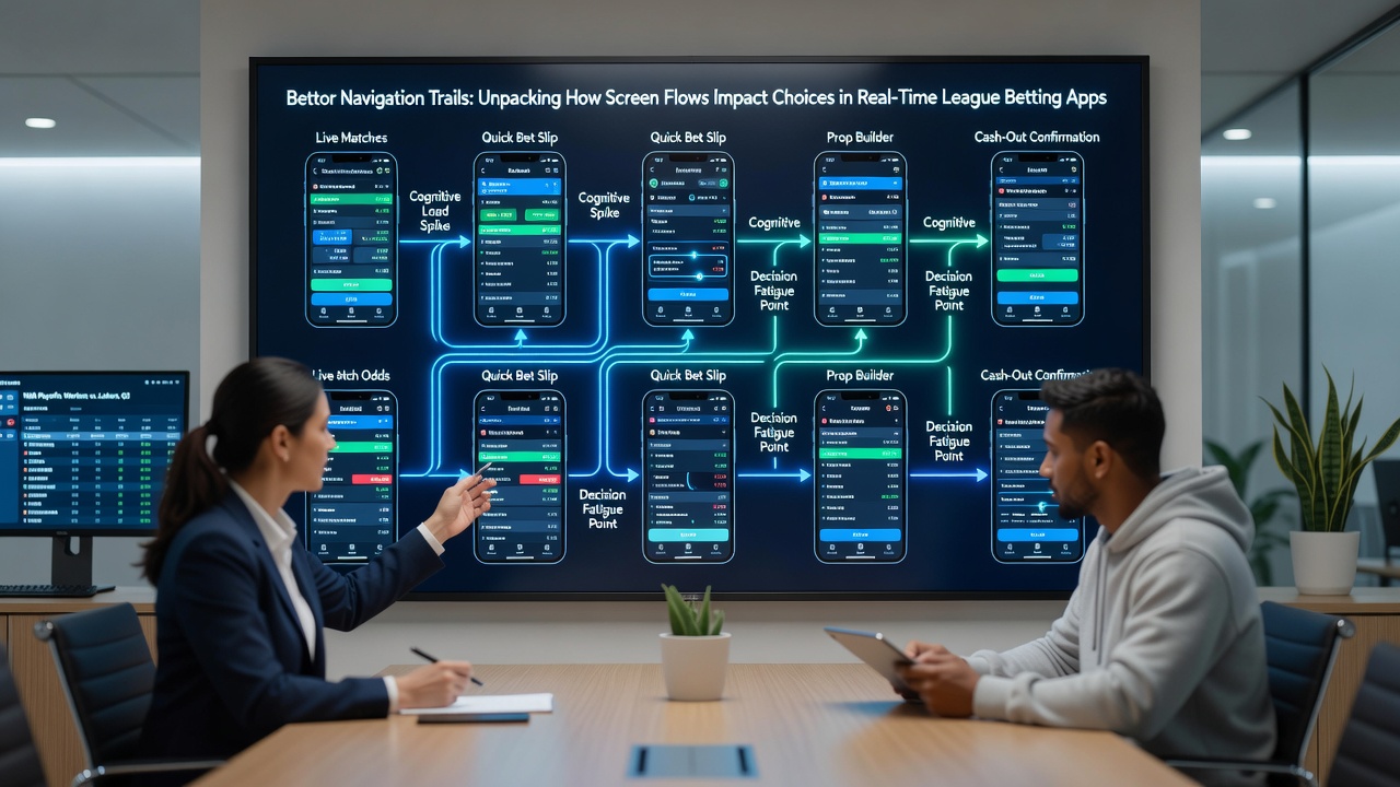 Screenshot sequence of a mobile betting app demonstrating how screen transitions guide users from live odds to deposit confirmation in professional league events