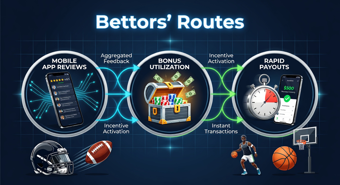 Mobile betting app interface showing user reviews, bonus offers, and payout options for football and basketball markets