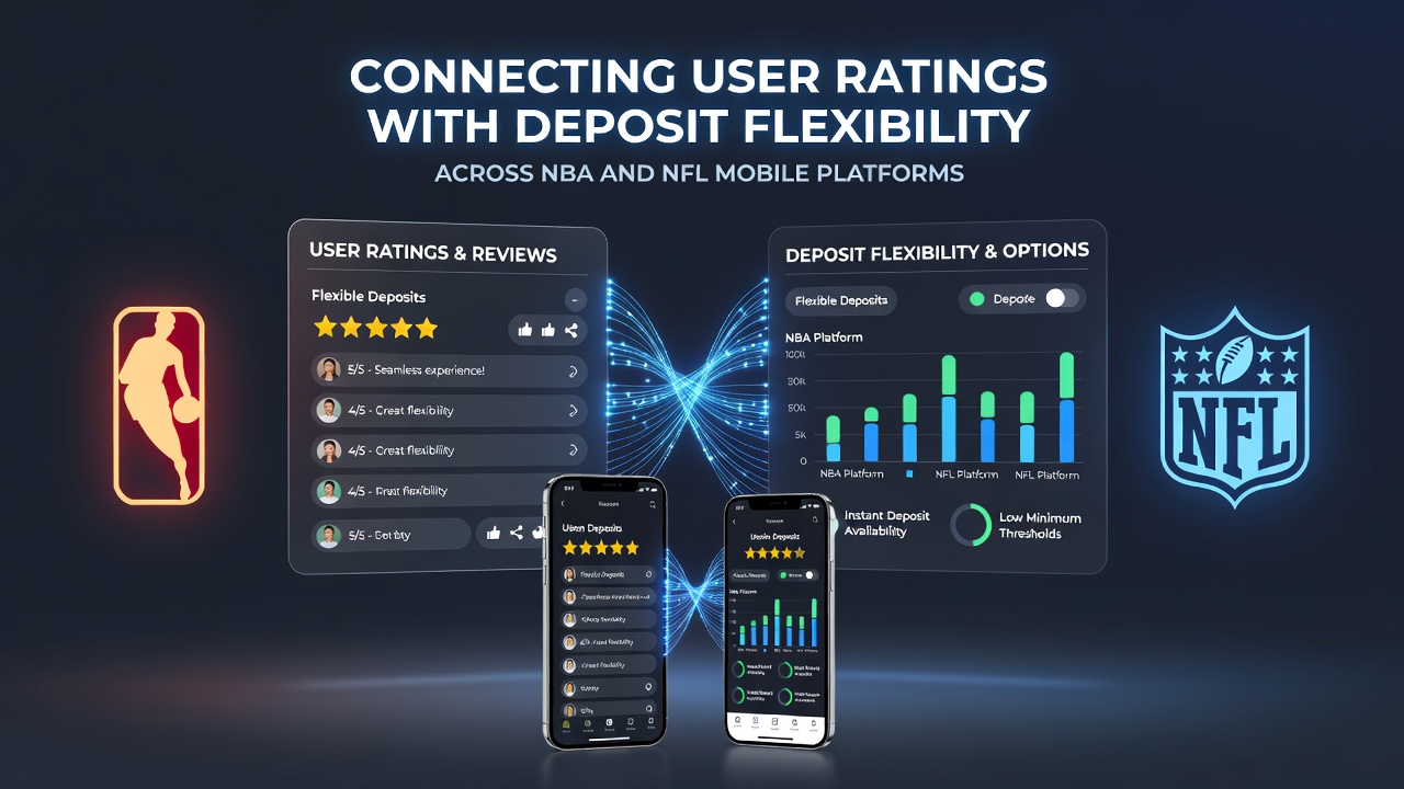 Bettors reviewing deposit flexibility features alongside app ratings for professional sports platforms