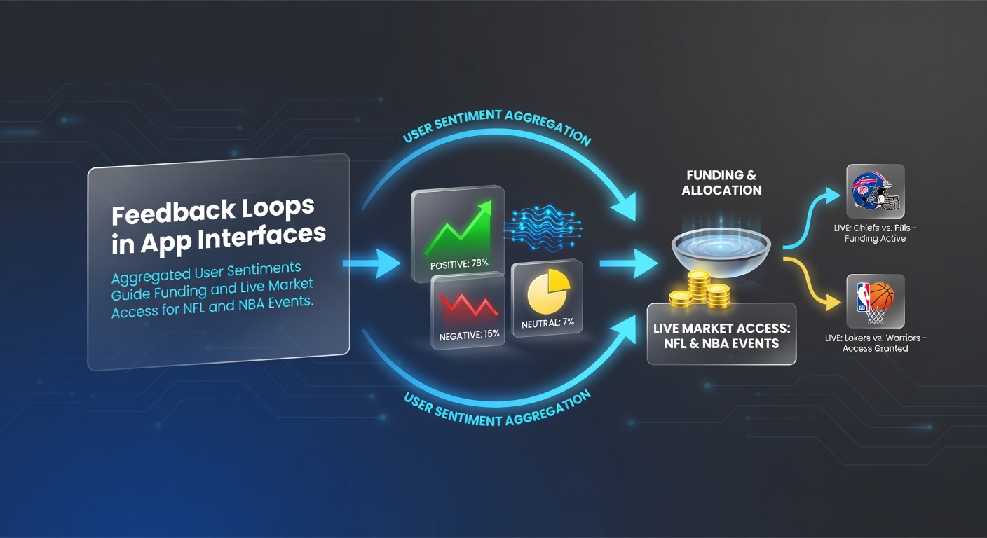 Mobile app interface displaying aggregated user feedback metrics for NFL and NBA betting features