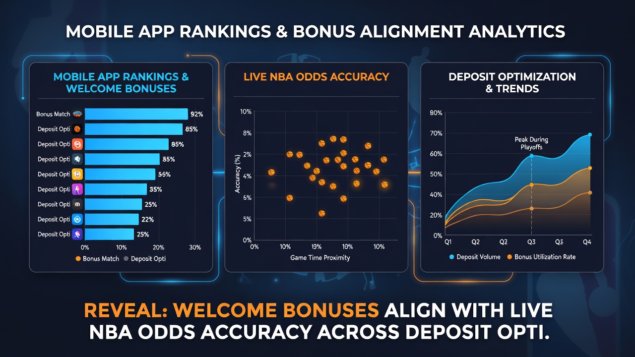 Chart comparing deposit options with NBA odds accuracy and bonus alignment in mobile apps