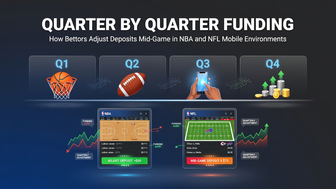 Mobile betting interface showing deposit options during an active NBA game with quarter timers visible